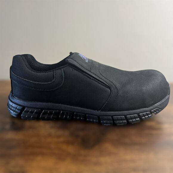 Moxie Trades Mary Work Shoes 8.5 Womens Safety Composite Toe Leather Slip On New - Picture 4 of 10